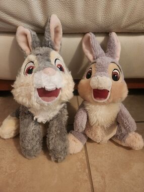 Disney Thumper Plush Rabbit Set Of 2 Vintage Bambi